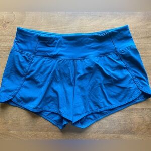 Lululemon Speed Up Mid Rise 4” Blue Shorts